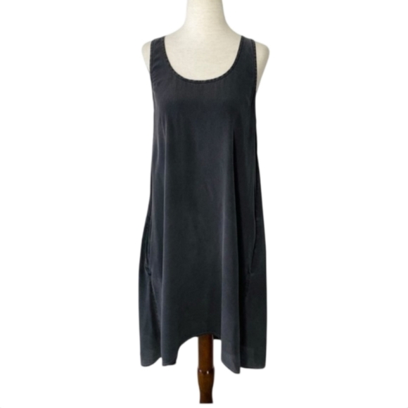 ❌Everlane 100% Silk The Tank Dress with Pockets Charcoal Gray Size Small - Picture 6 of 14